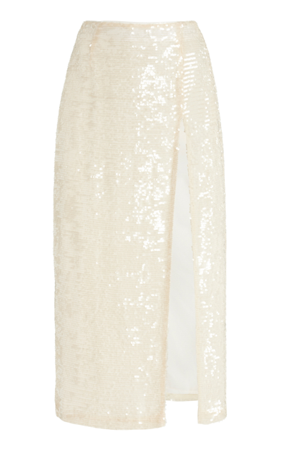 Lapointe Sequin High-waisted Midi Skirt In 12