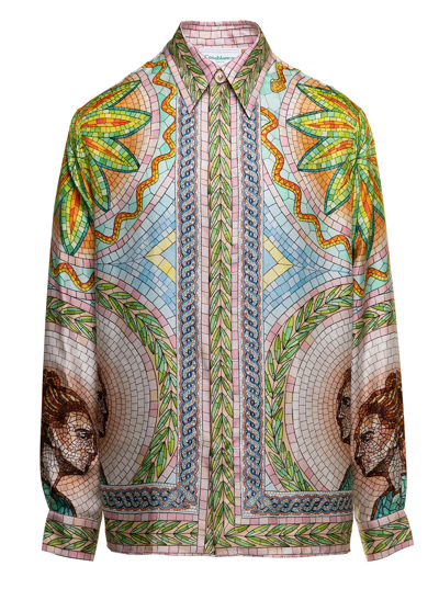 Casablanca Mosaics Grecques Shirt In Black