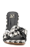 New York And Company Anthi Houndstooth Platform Sandal In Black/ White