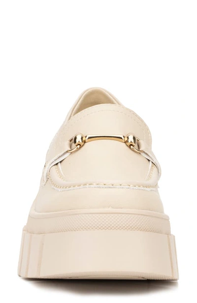 New York And Company Seraphina Platform Loafer In Bone