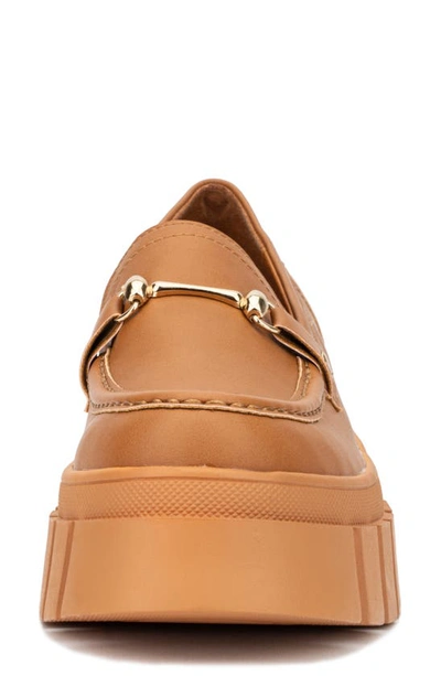 New York And Company Seraphina Platform Loafer In Cognac