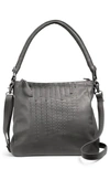 Day & Mood Milicent Leather Hobo Bag In Anthracite
