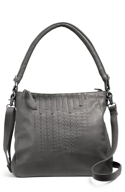 Day & Mood Milicent Leather Hobo Bag In Gray