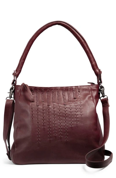 Day & Mood Milicent Leather Hobo Bag In Burgundy