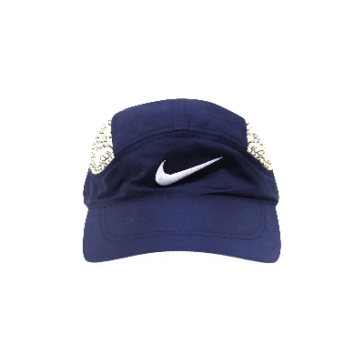 Pre-owned Nike X Cav Empt Tailwind Running Cap 'blackened Blue/desert Ore/white'