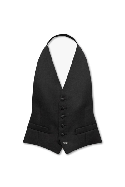 Maison Margiela Buttoned Denuded Vest In Black
