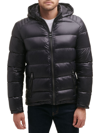 Guess Men's Quilted Zip Up Puffer Jacket In Black