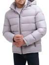 GUESS MEN'S QUILTED ZIP UP PUFFER JACKET