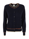 Paul Smith Womens Knitted Cardigan With Buttons In Blue