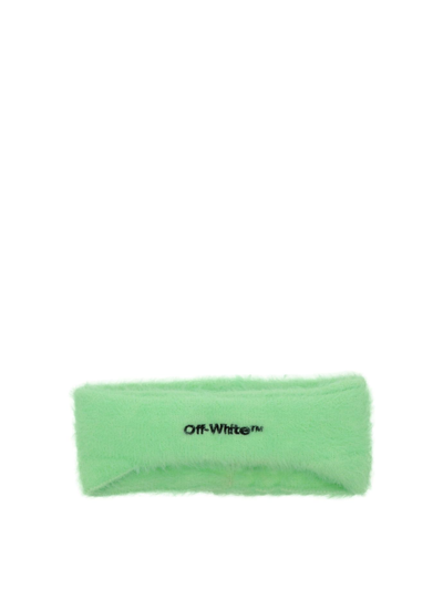Off-white Logo Detailed Headband In Green