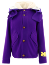 OFF-WHITE OFF-WHITE WOMEN'S PURPLE OTHER MATERIALS OUTERWEAR JACKET,OWEC003F22FAB0013500 40