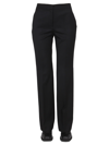 Moschino Wool Grain De Poudre Pants In Nero