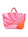 Erl Unisex Sunset Puffer Bag Woven In Pink