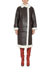 Stand Studio Hayley Faux Leather And Shearling Coat In Marrone