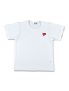 Comme Des Garçons Play Heart-print Short-sleeved T-shirt In White