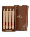 Root Candles Grecian Collenette 9" Taper Candle Set, 4 Piece In Taupe