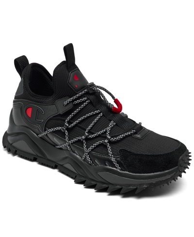 Champion Men's Sedge 93 Trail Hiking Sneakers From Finish Line In Black/red