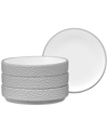 Noritake Colortex Stone Stax Mini Plates, Set Of 4 In Grey