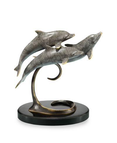 Spi Home Triple Dolphins Sculpture In Multi