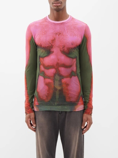 Y/project X Jean Paul Gaultier Body Morph-print Layered Top In Multi-colored