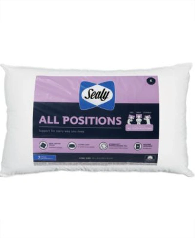 Sealy 100 Cotton All Positions Pillows In White