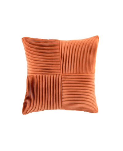 Lush Decor Sheldon Pleat Decorative Pillow, 20" X 20" In Autumn Leaf