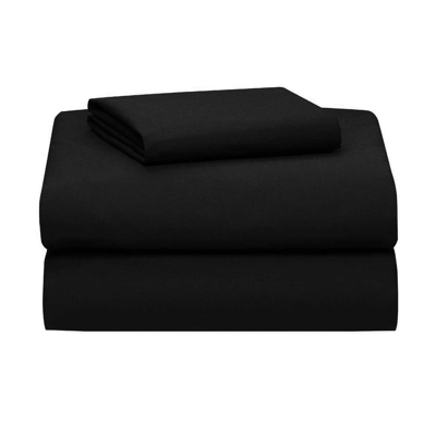 Ocm 3-piece Supersoft Microfiber College Dorm Bed Sheet Set In Twin Xl In Black