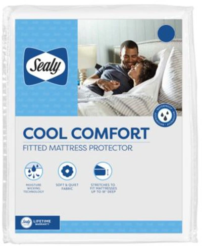 Sealy Cool Comfort Fitted Mattress Protectors In White