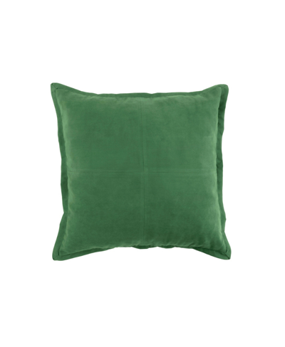 Lush Decor Faux Suede Decorative Pillow, 20" X 20" In Green Forest