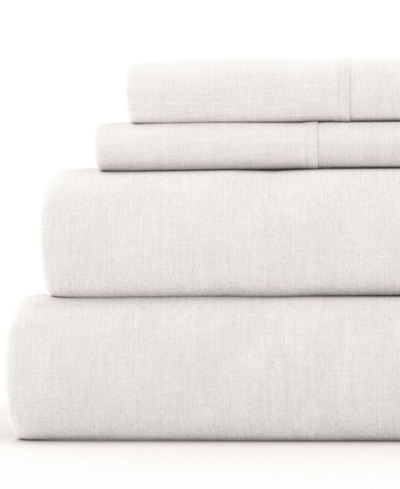 Ienjoy Home Collection Linen Rayon From Bamboo Blend Deep Pocket 300 Thread Count 4 Piece Sheet Set, California In Natural