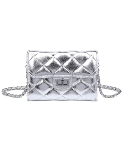 Urban Expressions Wendy Quilted Crossbody In Silver