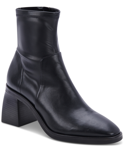 Dolce Vita Women's Indiga Pull-on Block-heel Booties Women's Shoes In Black