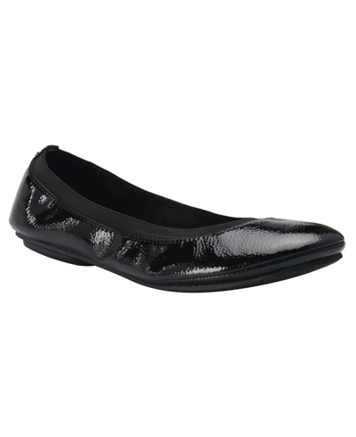 Bandolino Edition  Womens Slip On Cushion Insole Ballet Flats In Black Patent - Faux Leather