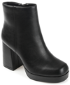 Journee Collection Women's Mollie Platform Block Heel Booties In Black