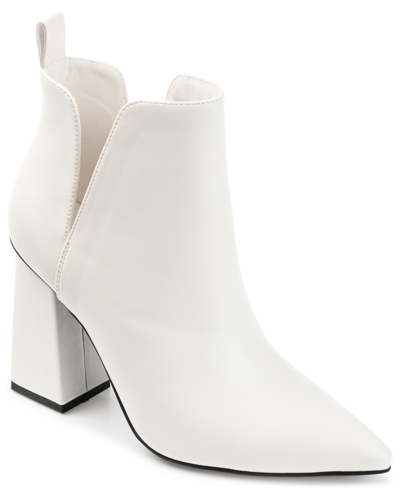 Journee Collection Women's Neima Pull On Booties In White