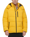 CLUB ROOM MEN'S STRETCH HOODED PUFFER JACKET, CREATED FOR MACY'S