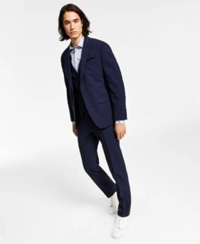 Bar Iii Mens Slim Fit Solid Wool Suit Separates Created For Macys In Charcoal