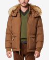 MARC NEW YORK MEN'S DOWN BOMBER WITH FAUX FUR TRIM AND REMOVABLE HOOD