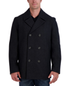 Nautica Men's Wool-blend Double-breasted Peacoat In Charcoal