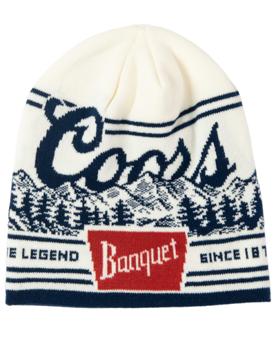 Coors Banquet Men's Mountain Art Knit Beanie In Cream