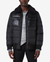 MARC NEW YORK MEN'S BEAUMONT AVIATOR PUFFER WITH FAUX LEATHER TRIM