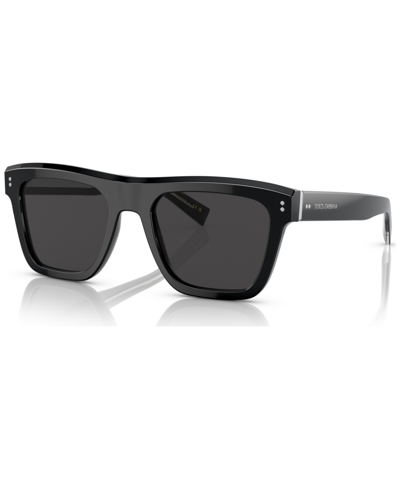 Dolce & Gabbana Men's Low Bridge Fit Sunglasses, Dg4420f52-x In Black