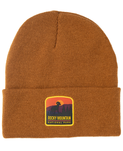 National Parks Foundation Men's Cuffed Knit Beanie In Rocky Mountain Brown