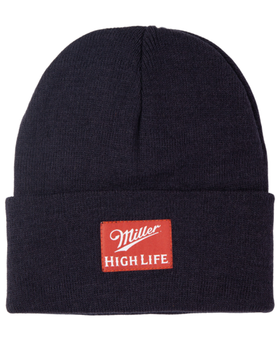 Miller High Life Men's Waffle Knit Cuffed Beanie In Navy