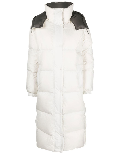 Yves Salomon Two-tone Reversible Padded Jacket In Grey
