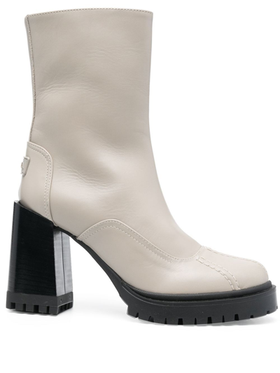 FURLA CLIMB LEATHER ANKLE BOOTS 