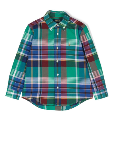 Ralph Lauren Plaid-check Print Shirt In 绿色