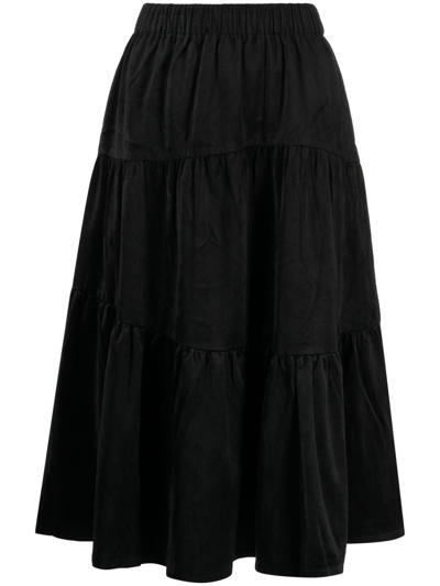 B+ab Panelled Mid-length Skirt In 黑色
