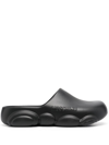 Moschino Round-toe Chunky-sole Slides In 黑色