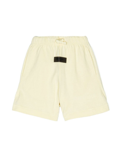 Essentials Logo-patch Track Shorts In Yellow